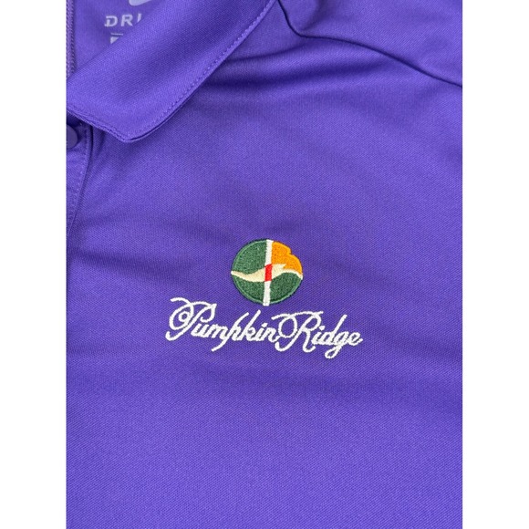 Nike Golf Womens Dri-FIT Purple Polo Shirt Pumpkin Ridge 25th Anniversary Size M - Picture 3 of 10